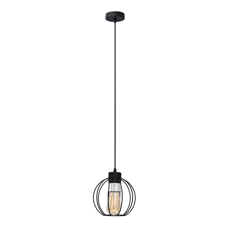 Підвісна люстра STARLIGHT 1xE27/15W/230V чорний/срібний