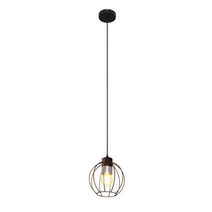 Підвісна люстра STARLIGHT 1xE27/15W/230V чорний/срібний