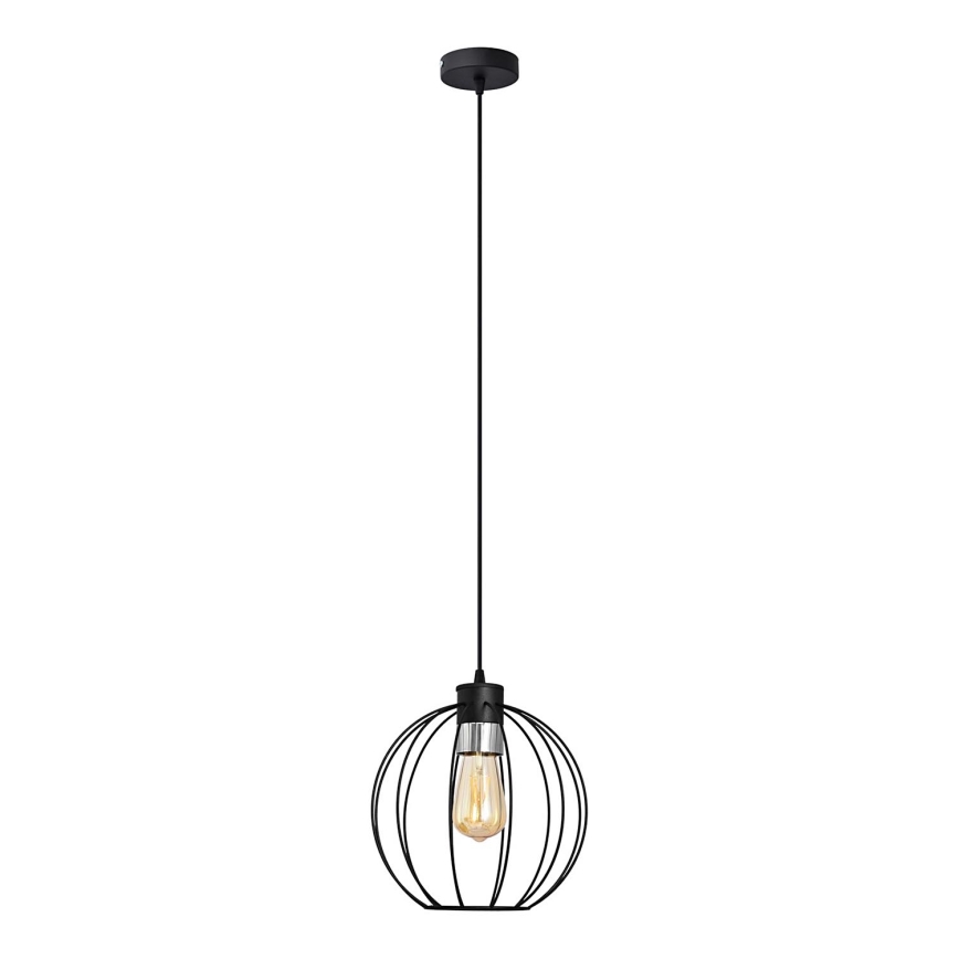 Підвісна люстра STARLIGHT 1xE27/15W/230V чорний/срібний