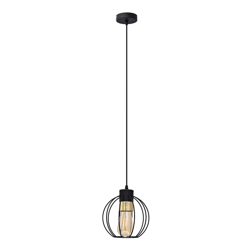 Підвісна люстра STARLIGHT 1xE27/15W/230V чорний/золотий