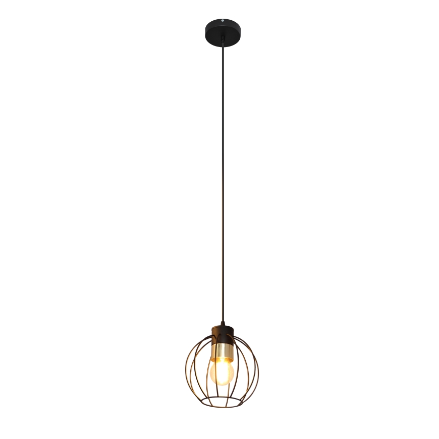 Підвісна люстра STARLIGHT 1xE27/15W/230V чорний/золотий