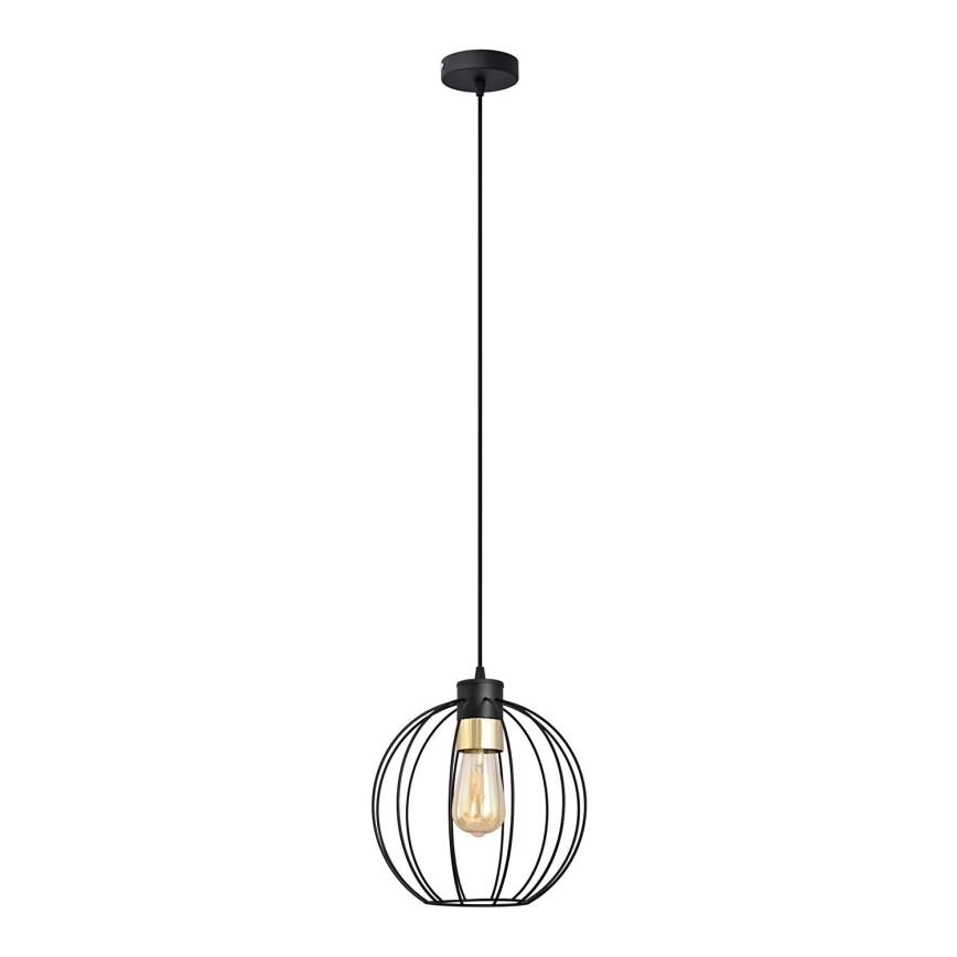 Підвісна люстра STARLIGHT 1xE27/15W/230V чорний/золотий