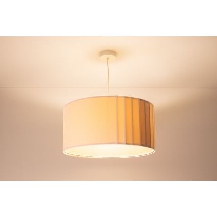 Підвісна люстра STRIPES 1xE27/60W/230V, діаметр 40 см, кремова