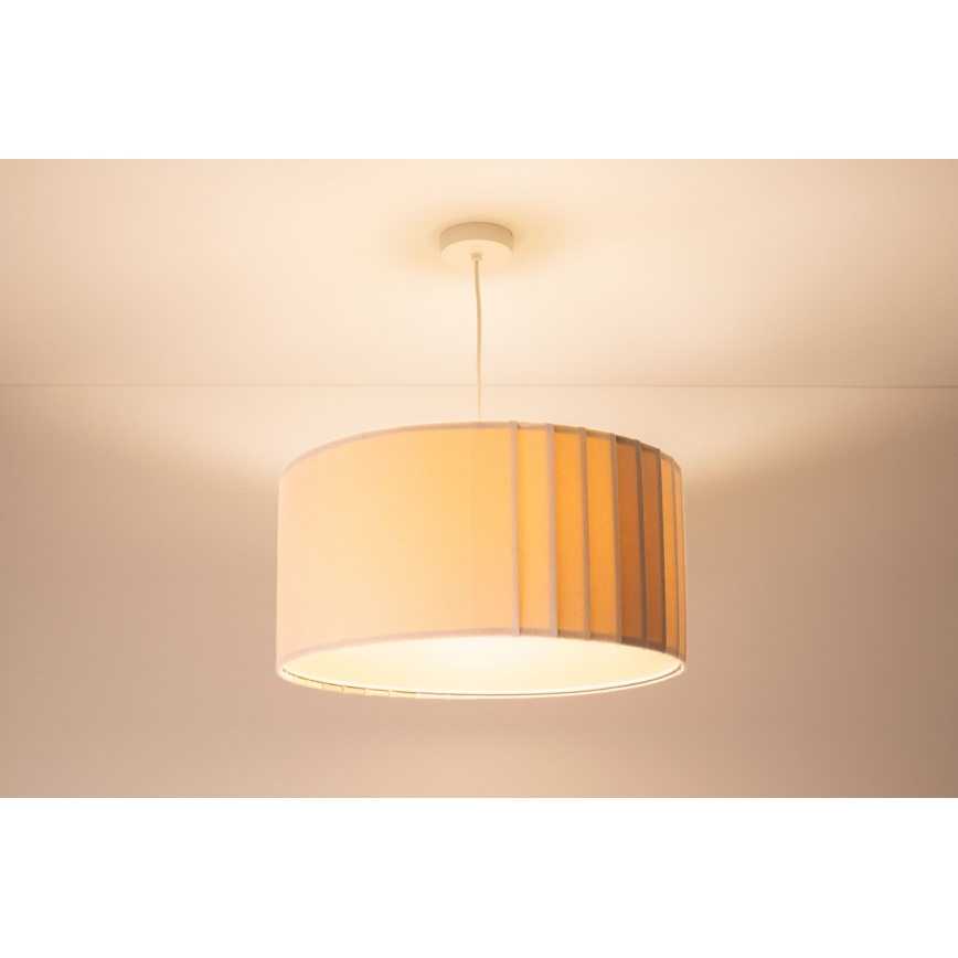 Підвісна люстра STRIPES 1xE27/60W/230V, діаметр 40 см, кремова