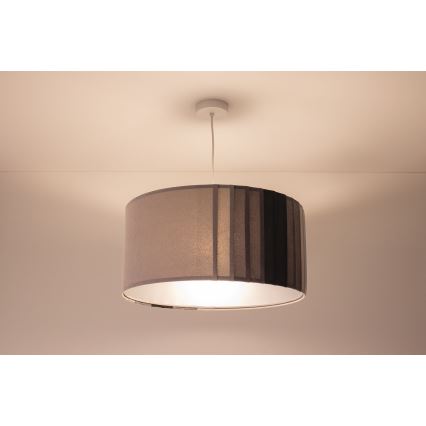 Підвісна люстра STRIPES на тросі 1xE27/60W/230V, діаметр 60 см, сіра