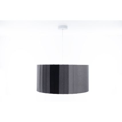 Підвісна люстра STRIPES на тросі 1xE27/60W/230V, діаметр 60 см, сіра