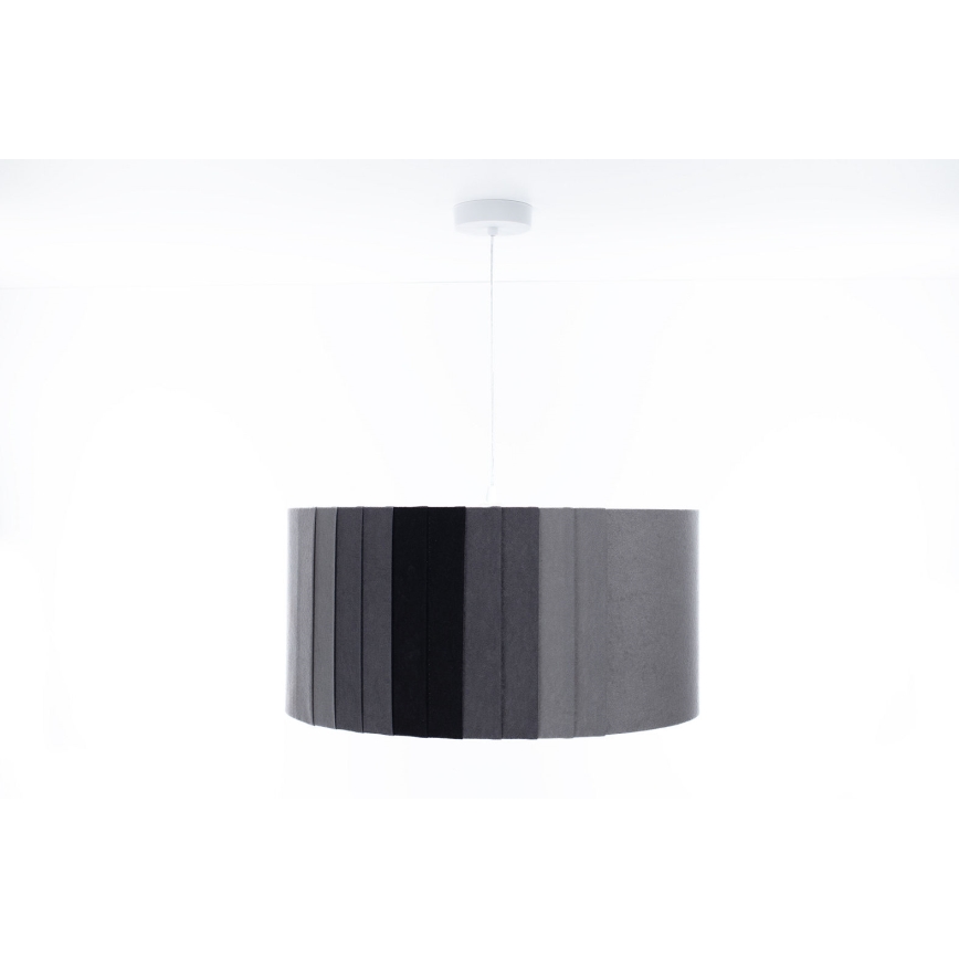 Підвісна люстра STRIPES на тросі 1xE27/60W/230V, діаметр 60 см, сіра