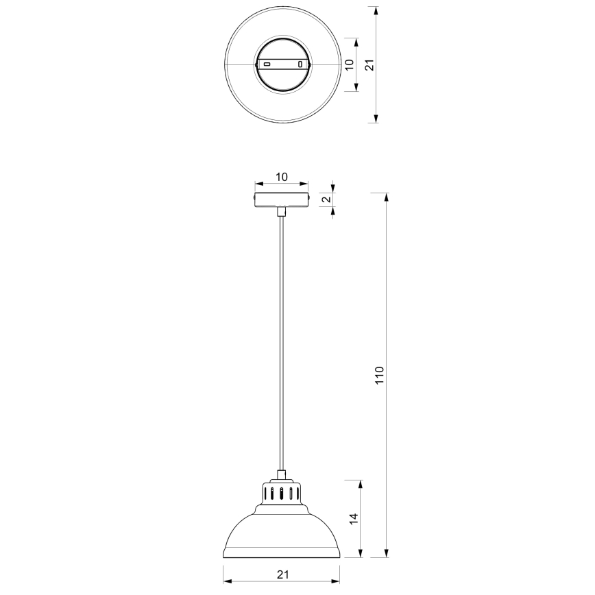 Підвісна люстра SVEN 1xE27/15W/230V чорний