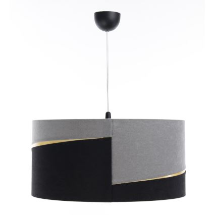 Підвісна люстра SWING 1xE27/60W/230V чорний/сірий/золотий