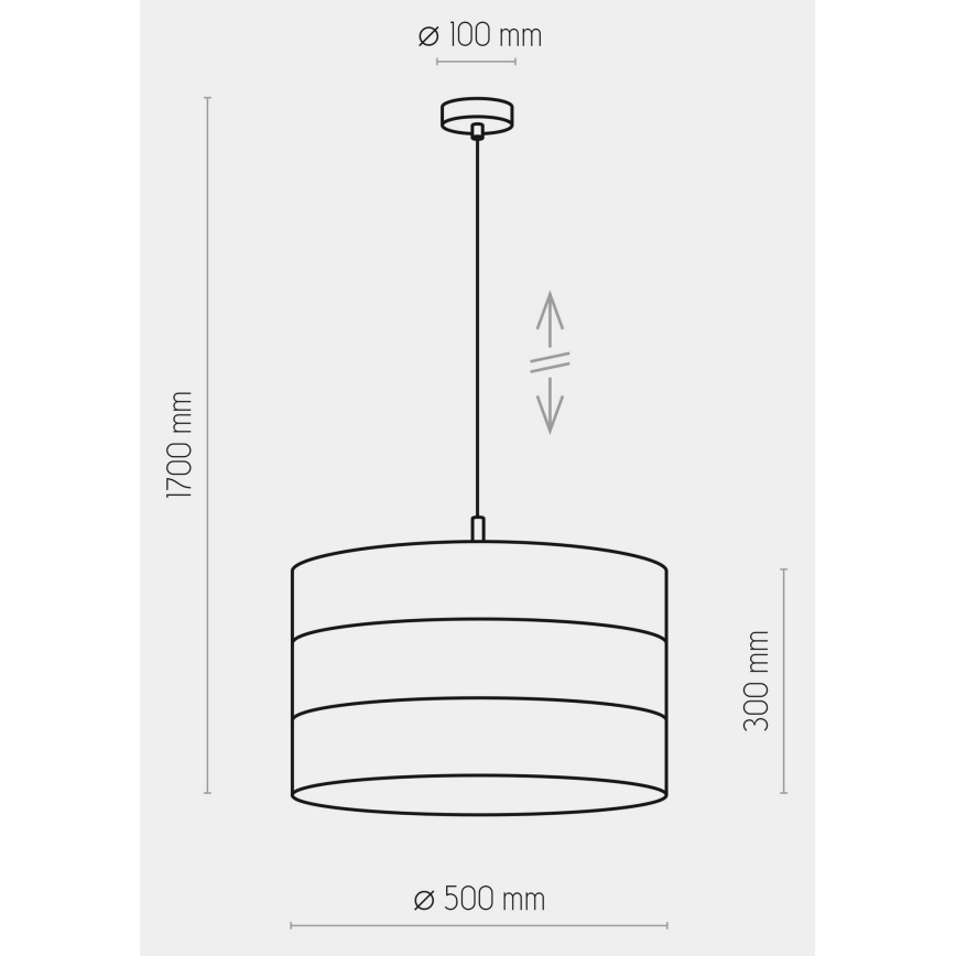 Підвісна люстра TAGO 1xE27/25W/230V чорний/золотий