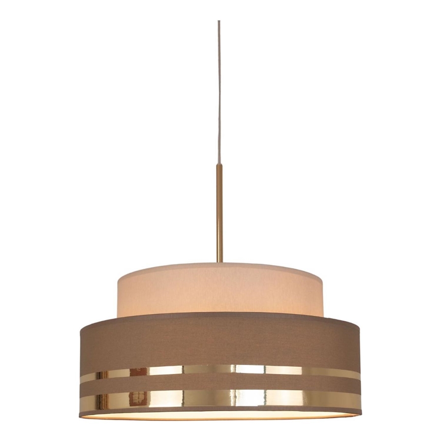 Підвісна люстра TAMI 1xE27/60W/230V бежевий/коричневий/золотий
