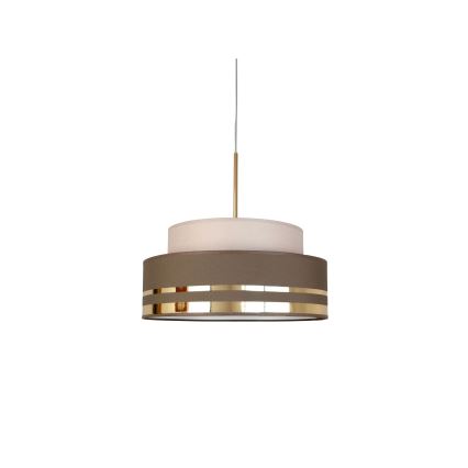 Підвісна люстра TAMI 1xE27/60W/230V бежевий/коричневий/золотий