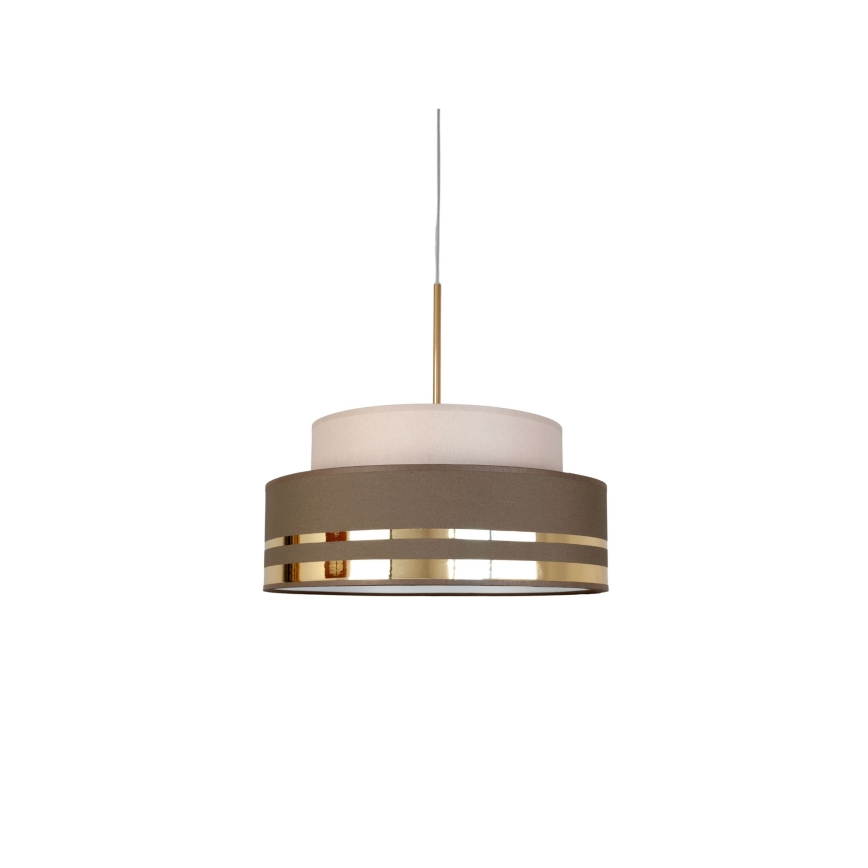Підвісна люстра TAMI 1xE27/60W/230V бежевий/коричневий/золотий