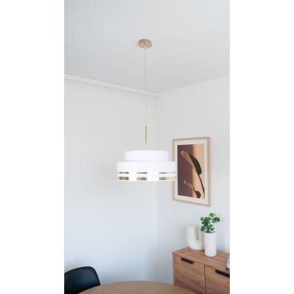 Підвісна люстра TAMI 1xE27/60W/230V кремовий/золотий