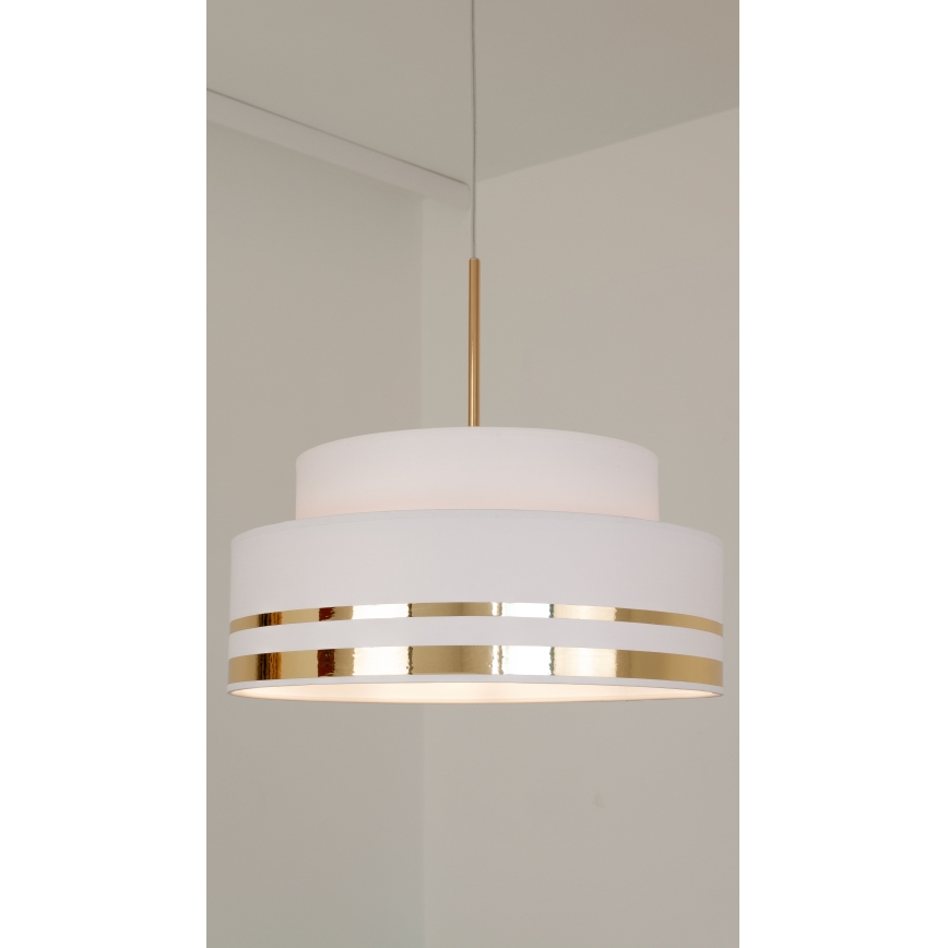 Підвісна люстра TAMI 1xE27/60W/230V кремовий/золотий