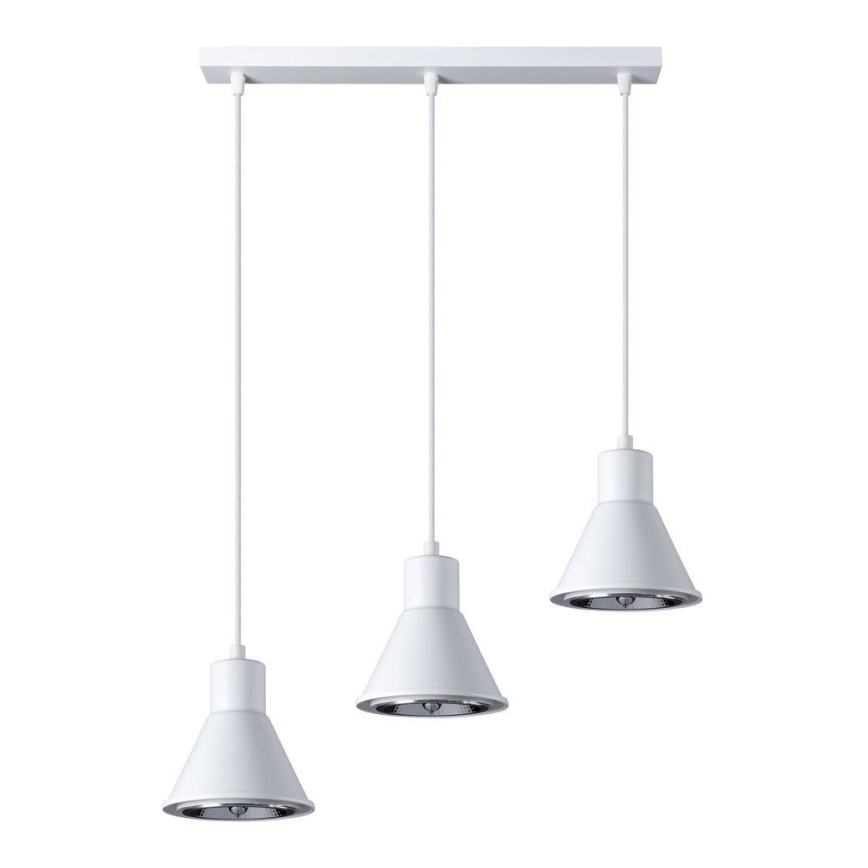 Підвісна люстра TAZILA 3xES111/60W/230V білий
