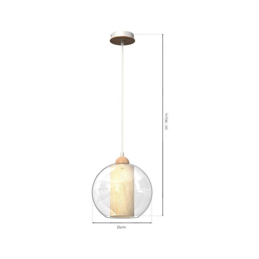 Підвісна люстра TELA 1xE27/60W/230V діаметр 25 cm