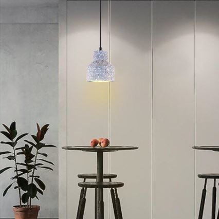 Підвісна люстра TERRAZZO 1xE27/60W/230V діаметр 12 см сірий