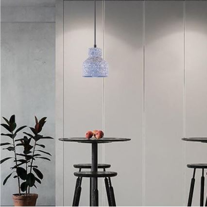 Підвісна люстра TERRAZZO 1xE27/60W/230V діаметр 12 см сірий