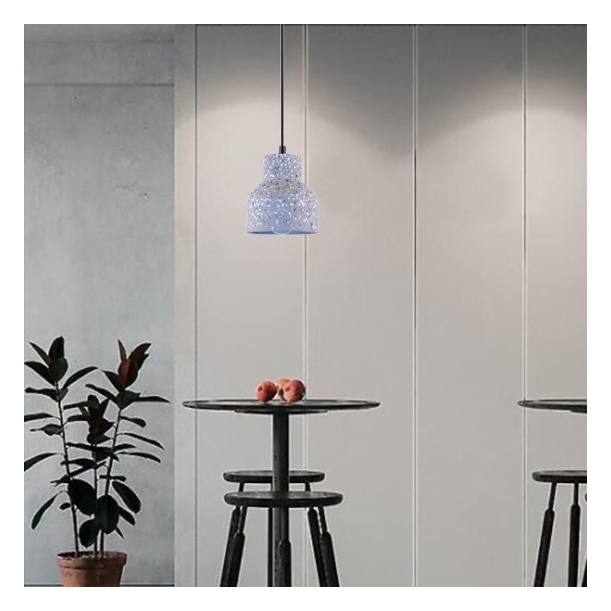 Підвісна люстра TERRAZZO 1xE27/60W/230V діаметр 12 см сірий