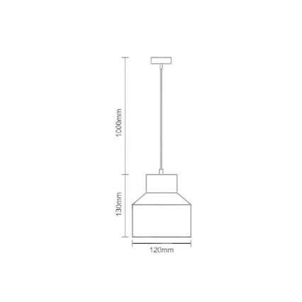 Підвісна люстра TERRAZZO 1xE27/60W/230V діаметр 12 см сірий