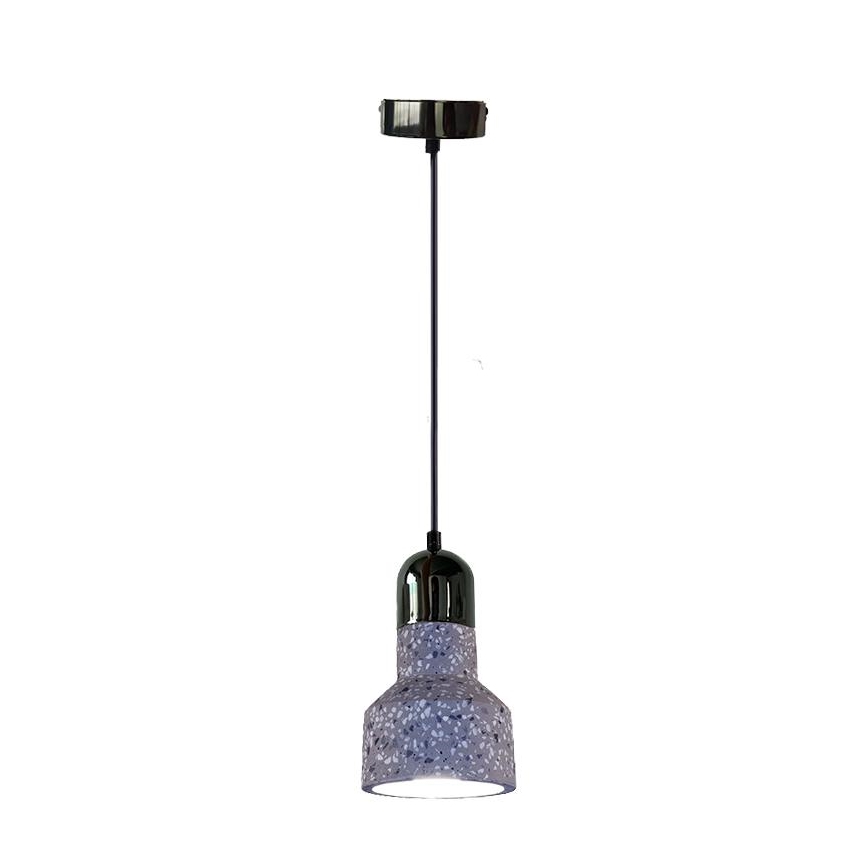 Підвісна люстра TERRAZZO 1xE27/60W/230V діаметр 12 см сірий