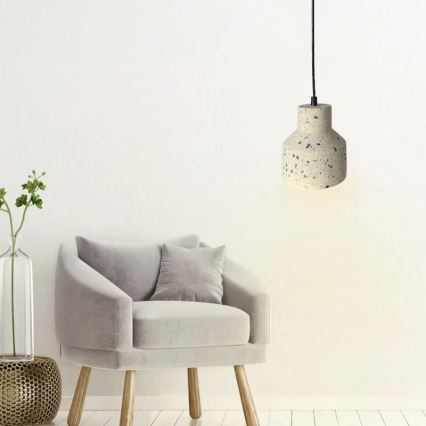 Підвісна люстра TERRAZZO 1xE27/60W/230V діаметр 12 см кремовий