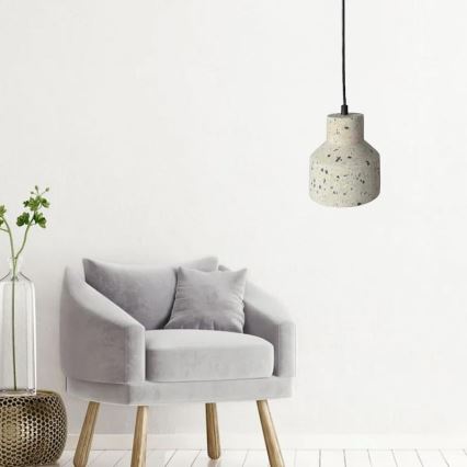 Підвісна люстра TERRAZZO 1xE27/60W/230V діаметр 12 см кремовий