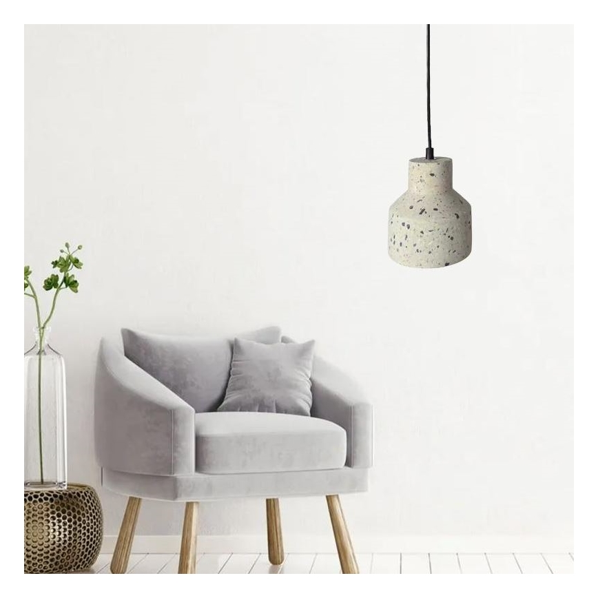 Підвісна люстра TERRAZZO 1xE27/60W/230V діаметр 12 см кремовий