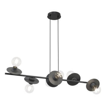 Підвісна люстра TOKEN 6xE27/15W/230V чорний