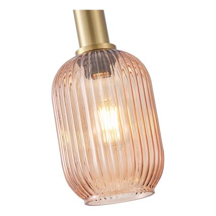 Підвісна люстра TOPAZ 1xE27/15W/230V коричневий діаметр 13 см