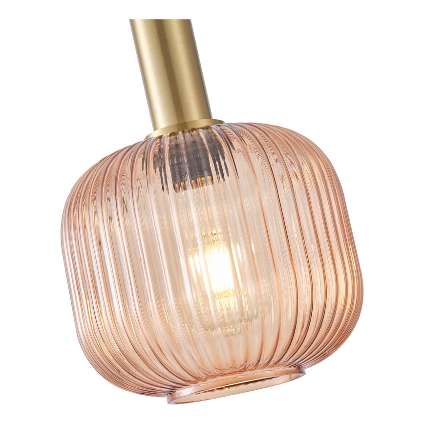 Підвісна люстра TOPAZ 1xE27/15W/230V коричневий діаметр 20 см