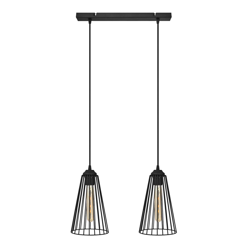Підвісна люстра TORRI 2xE27/15W/230V чорний