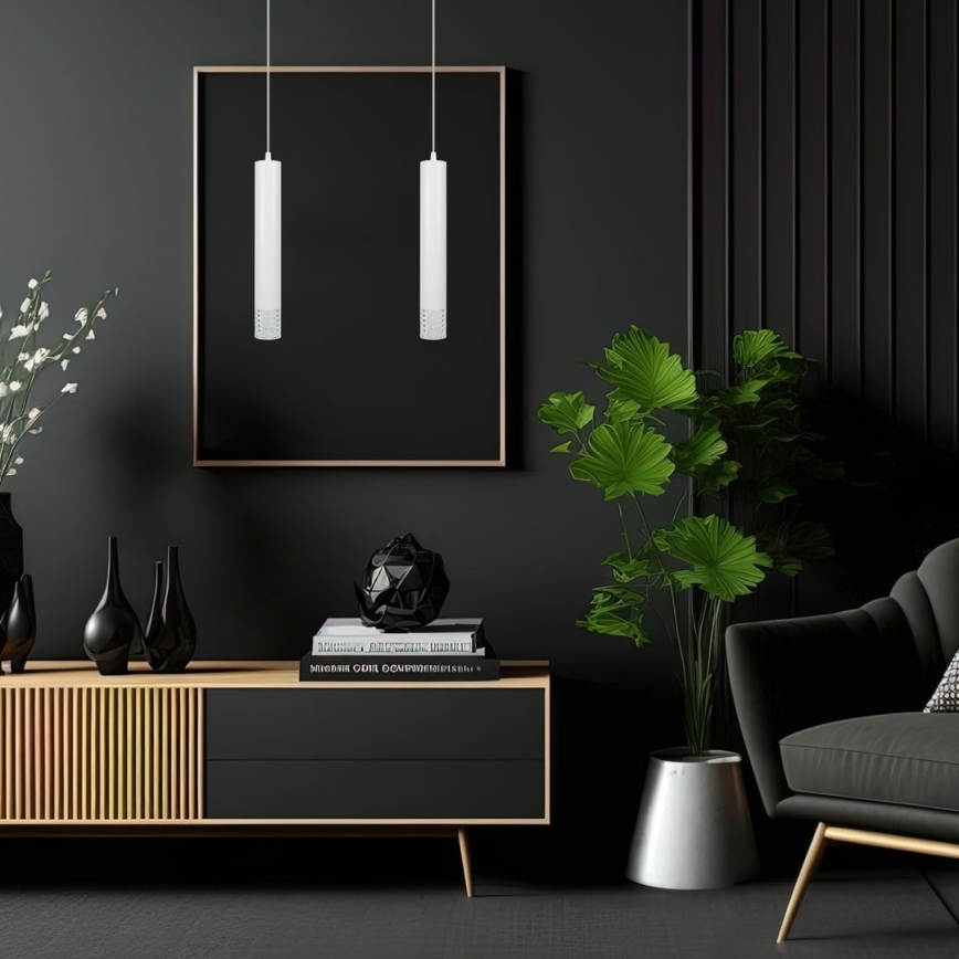 Підвісна люстра TUBI 1xGU10/8W/230V білий