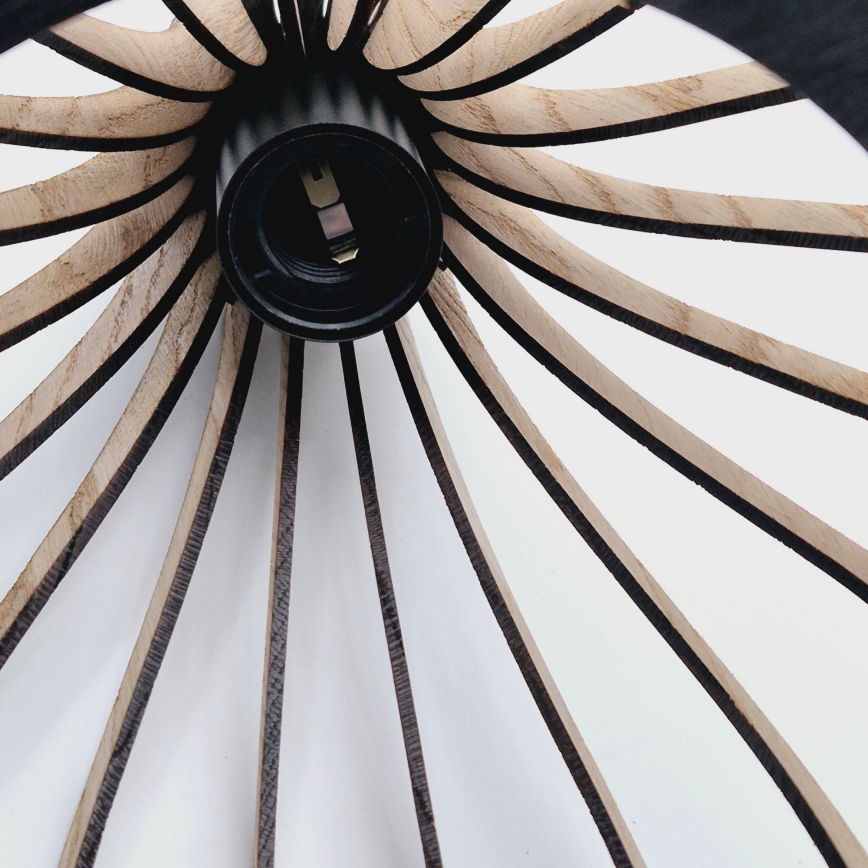 Підвісна люстра TUCCI 3xE27/15W/230V дуб/чорний