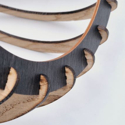 Підвісна люстра TUCCI 3xE27/15W/230V дуб/чорний