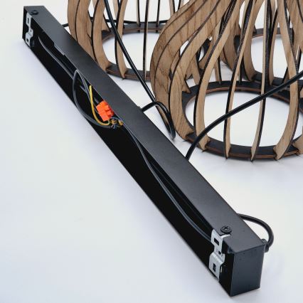 Підвісна люстра TUCCI 3xE27/15W/230V дуб/чорний