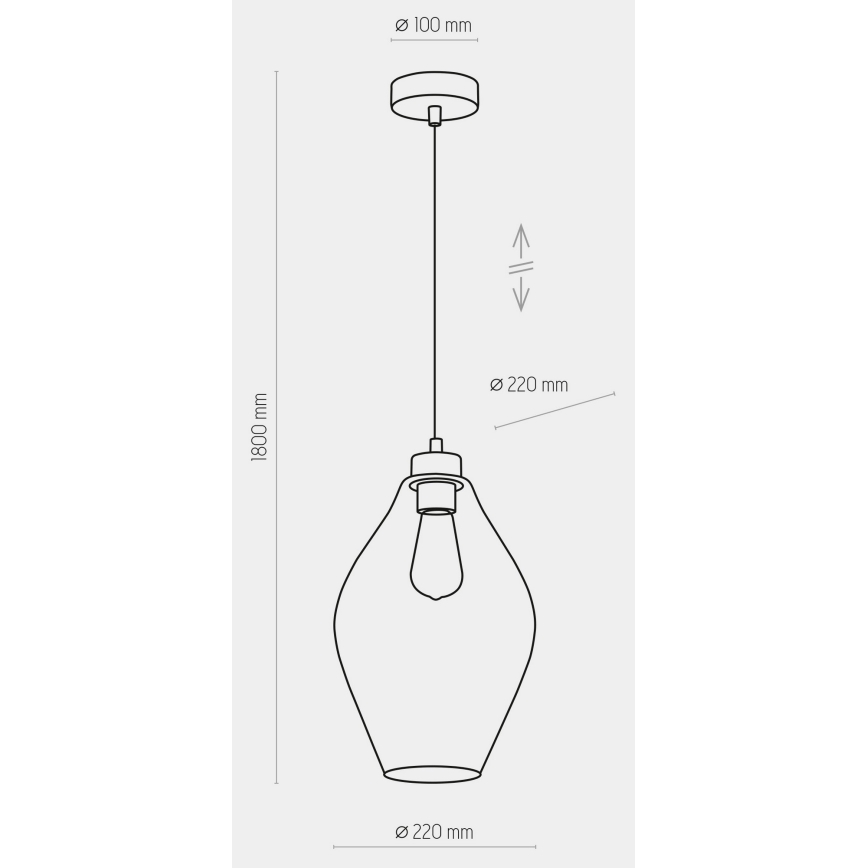 Підвісна люстра TULON 1xE27/60W/230V