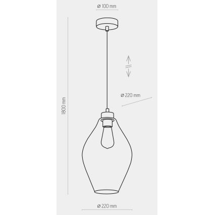 Підвісна люстра TULON 1xE27/60W/230V