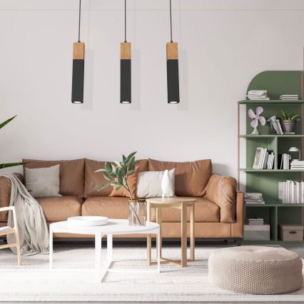 Підвісна люстра TULUM 3xGU10/60W/230V чорний