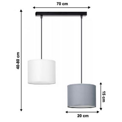 Підвісна люстра TUZ 2xE27/60W/230V
