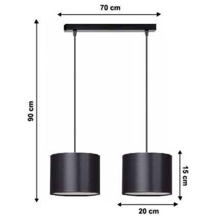 Підвісна люстра TUZ 2xE27/60W/230V