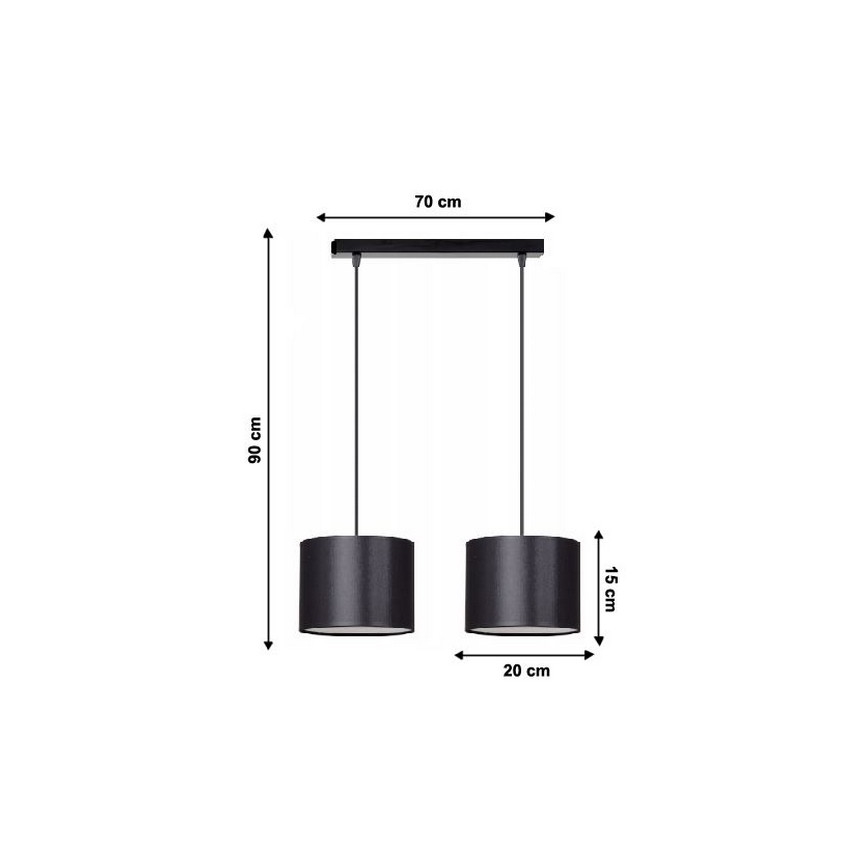 Підвісна люстра TUZ 2xE27/60W/230V