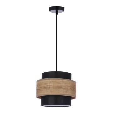 Підвісна люстра TWIN 1xE27/40W/230V коричневий/чорний