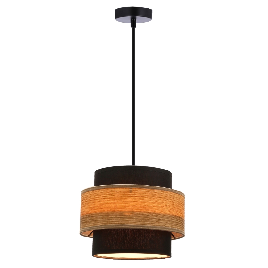 Підвісна люстра TWIN 1xE27/40W/230V коричневий/чорний