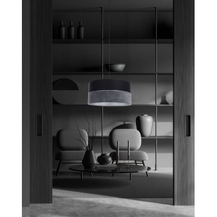 Підвісна люстра TWIST 1xE27/60W/230V чорний/сірий/срібний