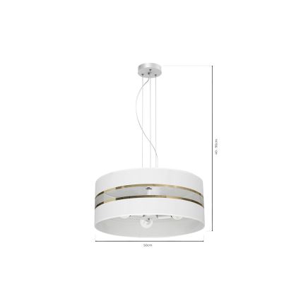 Підвісна люстра ULTIMO 3xE27/60W/230V білий