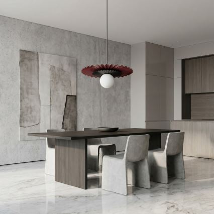 Підвісна люстра UMBRA на тросі 1xG9/8W/230V чорна/червона