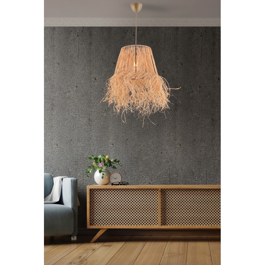 Підвісна люстра VALANCE 1xE27/40W/230V коричневий