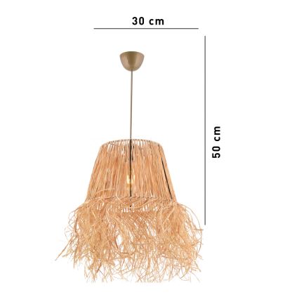 Підвісна люстра VALANCE 1xE27/40W/230V коричневий